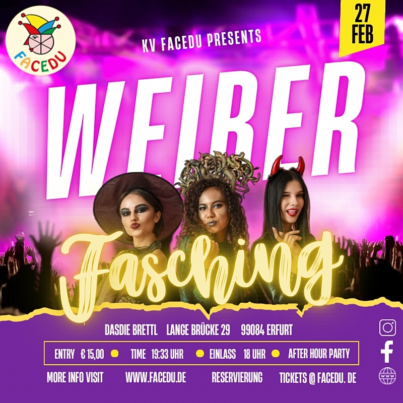 Weiberfasching FACEDU Weiberfasching FACEDU