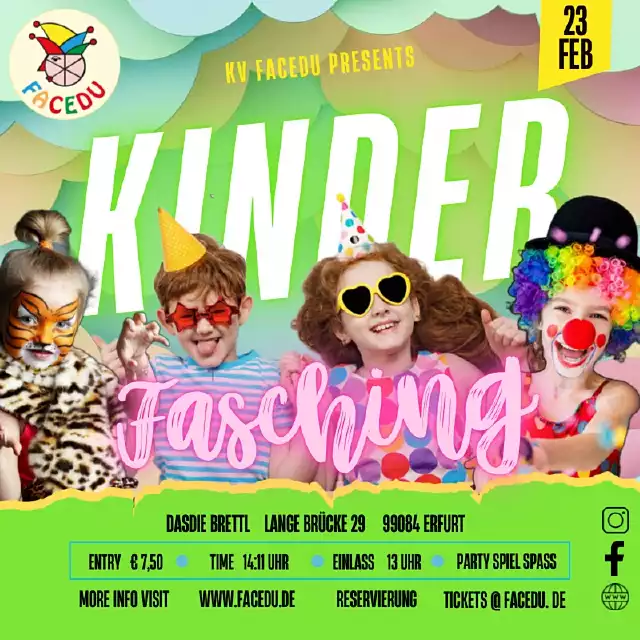 Kinderfasching FACEDU Kinderfasching FACEDU