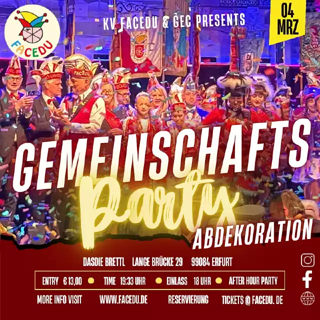 Gemeinschaftsparty FACEDU